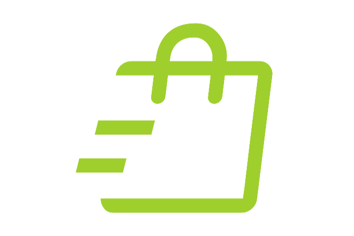Eine Einkaufstasche als Icon, die Symbolisch für den Einkauf steht. 