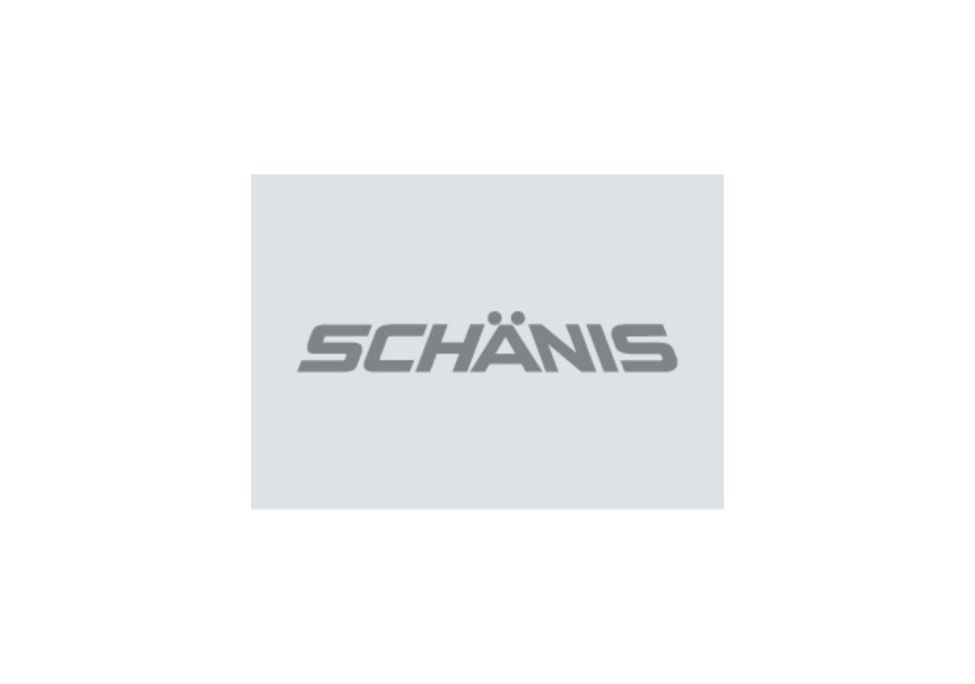 Graues Bild mit der Aufschrift Schänis in Großbuchstaben